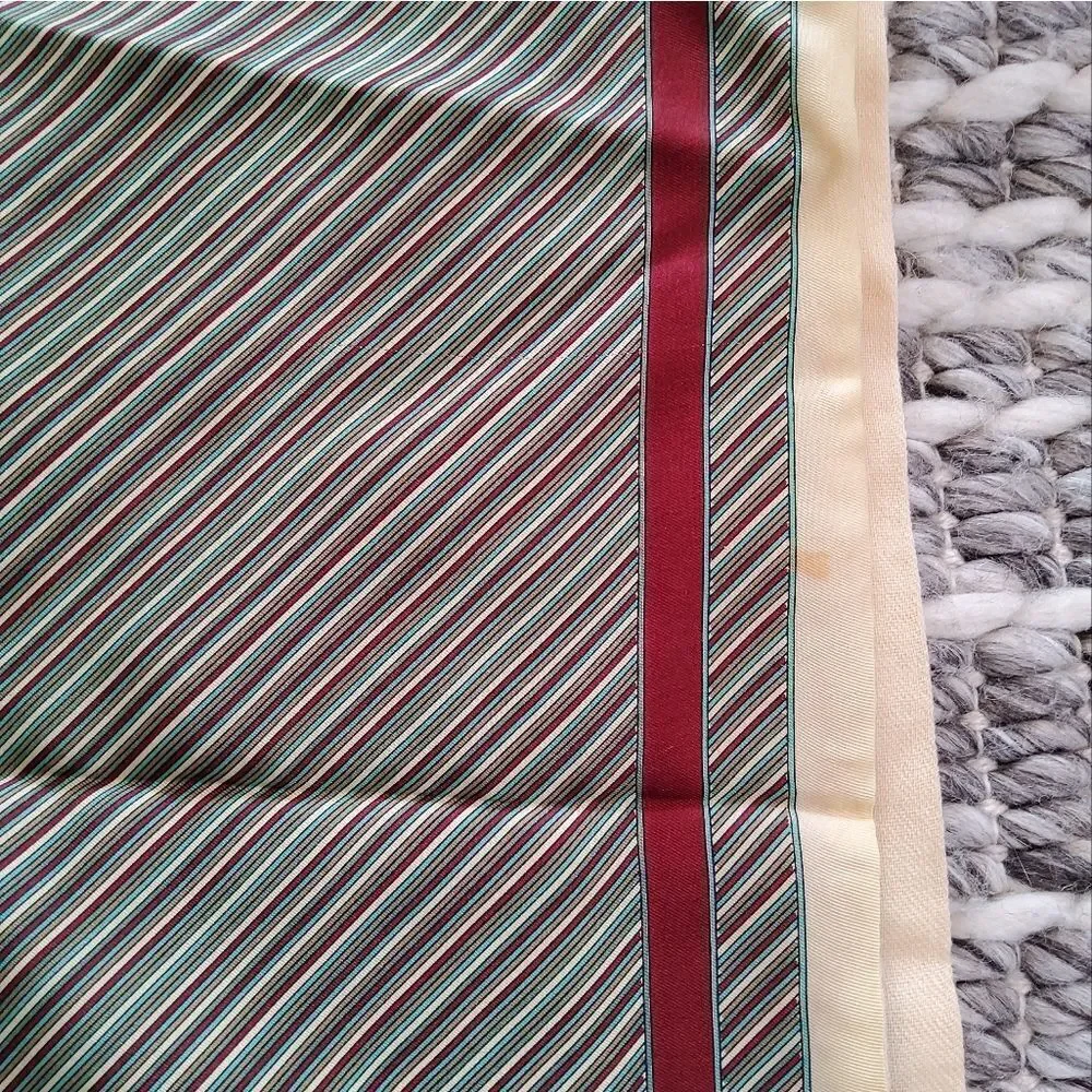 Carlo Palazzi Silk Wool Striped Scarf Size 11,5